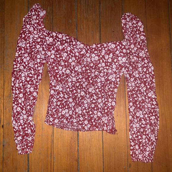 Reformation Floral Blouse - Red and White - Picture 4 of 8